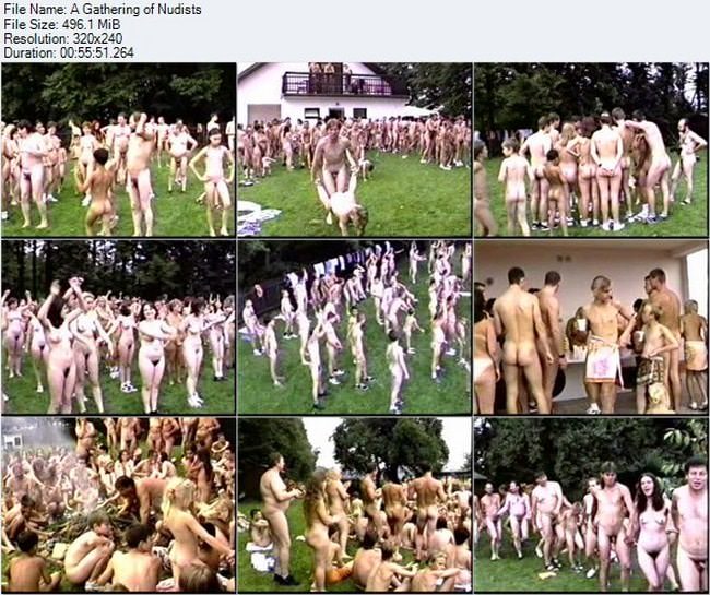 Adult and young nudists video - A gathering of nudists