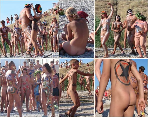 Modern nudists photo PureNudism Neptune day dance shot