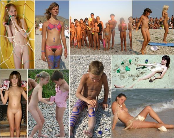 Beautiful photo gallery about nudism PureNudism Young child gets painted
